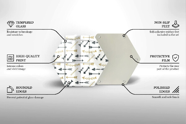 Tocător de bucătărie Model de săgeți Boho