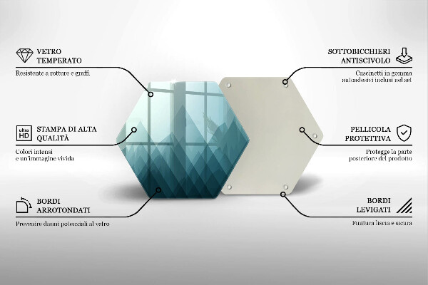 Tocător de bucătărie Munți abstracti