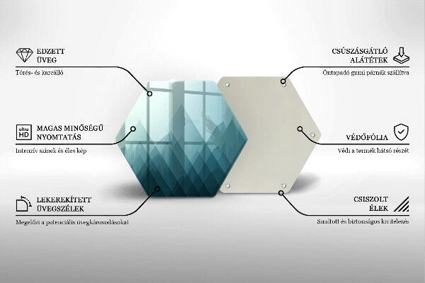 Tocător de bucătărie Munți abstracti