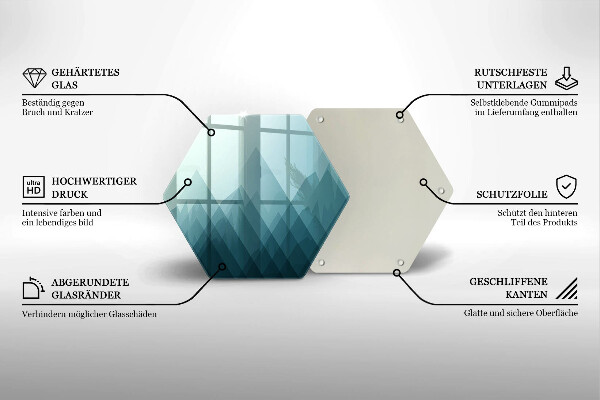Tocător de bucătărie Munți abstracti