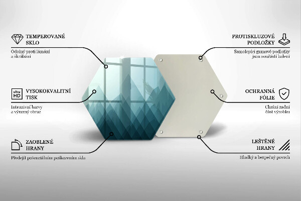 Tocător de bucătărie Munți abstracti
