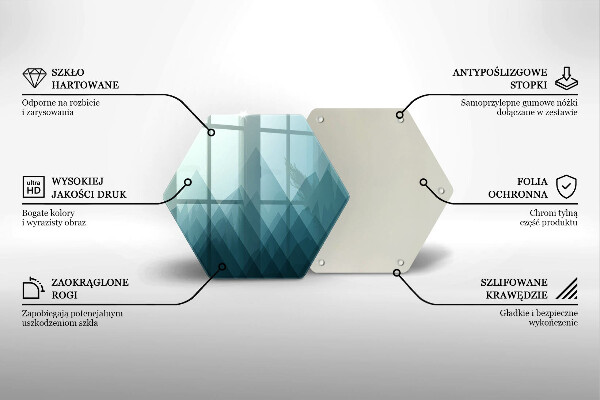 Tocător de bucătărie Munți abstracti