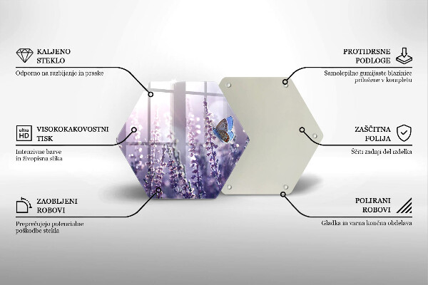 Tocător de bucătărie Flori sălbatice și fluture