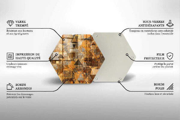 Tocător de bucătărie Model fără sudură de figuri geometrice