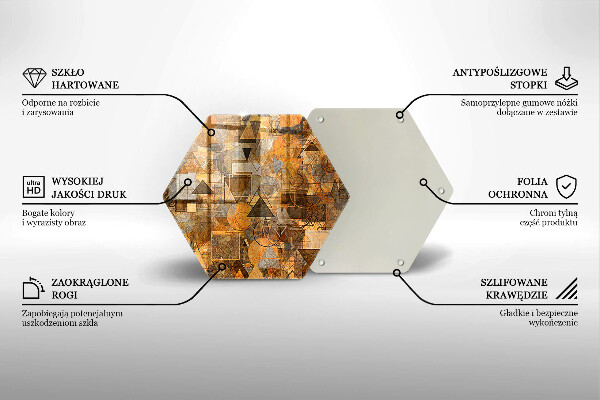 Tocător de bucătărie Model fără sudură de figuri geometrice