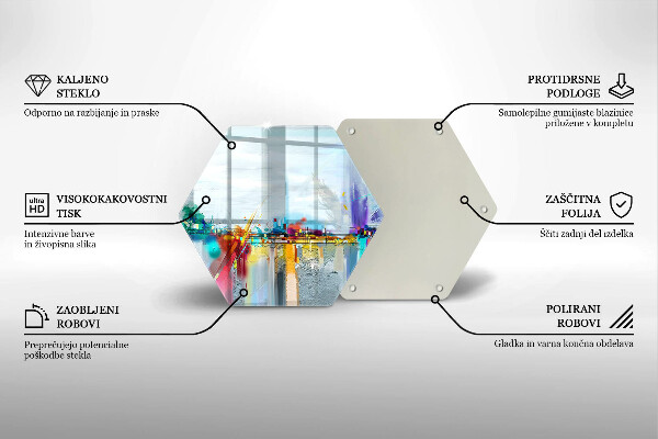 Tocător de bucătărie Abstracție pictată