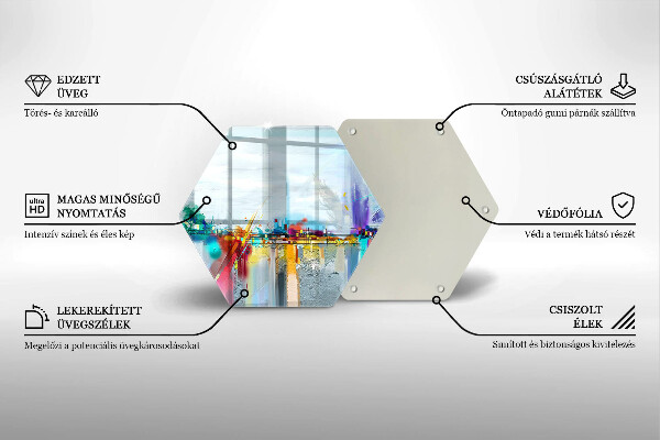 Tocător de bucătărie Abstracție pictată