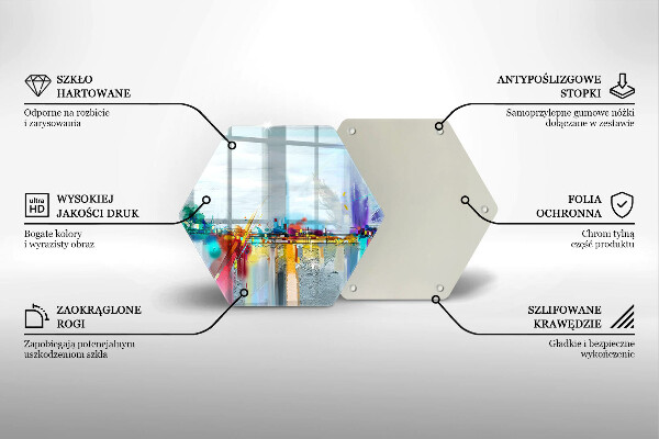 Tocător de bucătărie Abstracție pictată