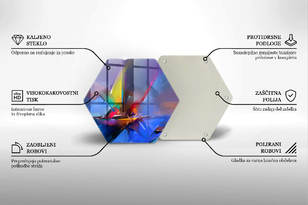 Tocător de bucătărie Abstracție pictată