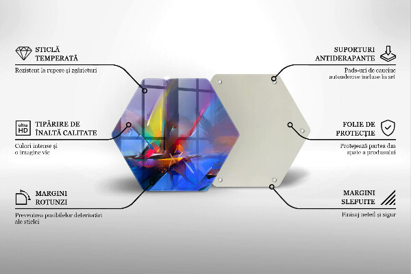 Tocător de bucătărie Abstracție pictată