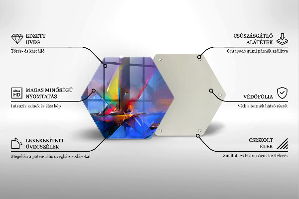 Tocător de bucătărie Abstracție pictată