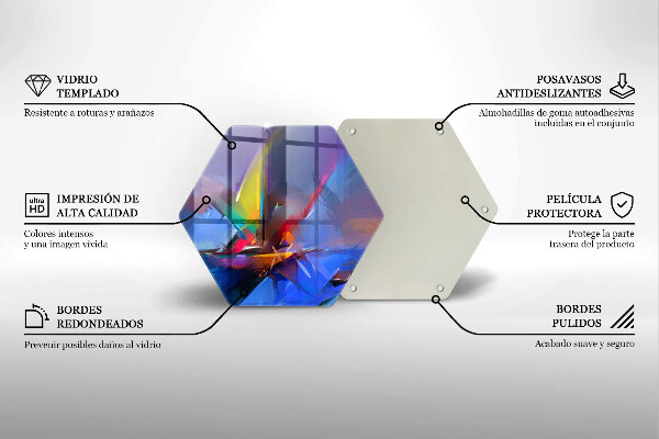 Tocător de bucătărie Abstracție pictată