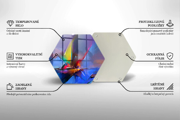 Tocător de bucătărie Abstracție pictată