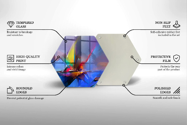 Tocător de bucătărie Abstracție pictată