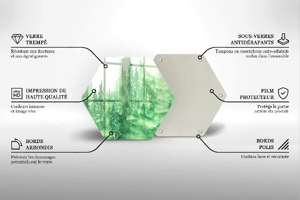 Tocător de bucătărie Pădure pictată