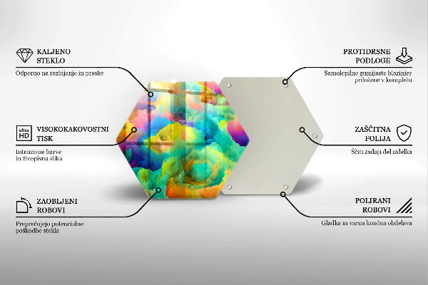 Tocător de bucătărie Abstracție colorată