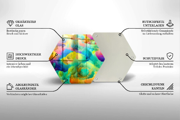 Tocător de bucătărie Abstracție colorată