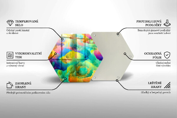 Tocător de bucătărie Abstracție colorată