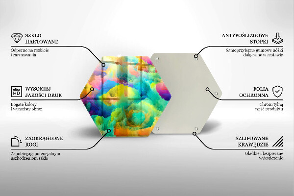 Tocător de bucătărie Abstracție colorată