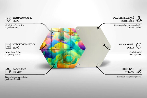 Tocător de bucătărie Abstracție colorată