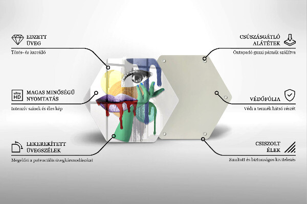 Tocător de bucătărie Colaj de artă abstractă