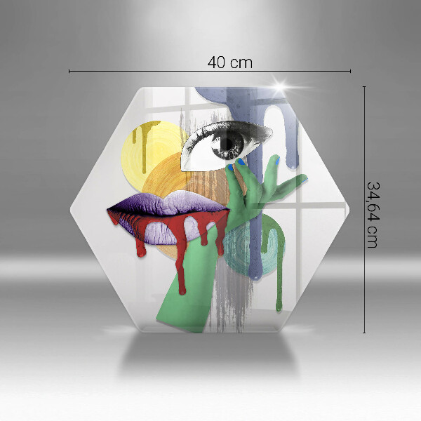 Tocător de bucătărie Colaj de artă abstractă