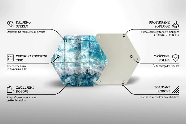 Tocător de bucătărie Valuri de apă de mare