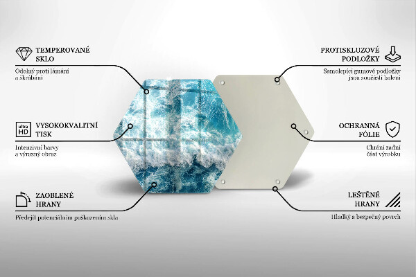 Tocător de bucătărie Valuri de apă de mare