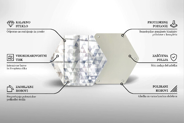 Tocător de bucătărie Model de triunghiuri