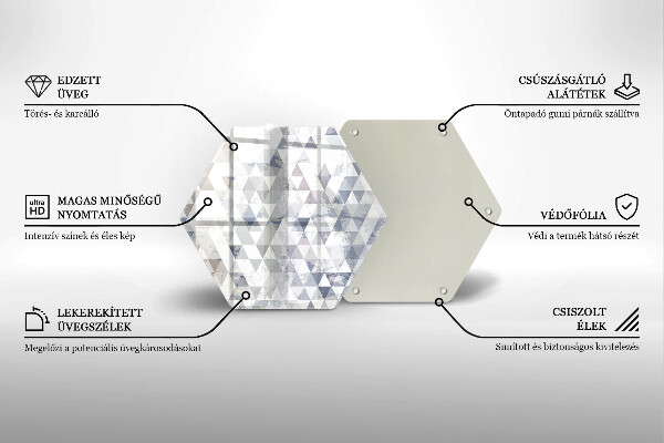 Tocător de bucătărie Model de triunghiuri