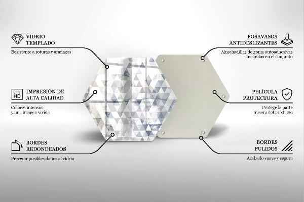 Tocător de bucătărie Model de triunghiuri