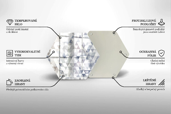 Tocător de bucătărie Model de triunghiuri
