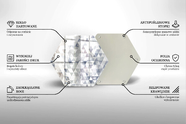 Tocător de bucătărie Model de triunghiuri
