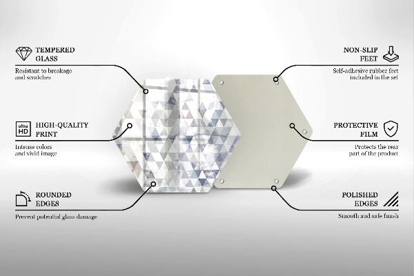 Tocător de bucătărie Model de triunghiuri