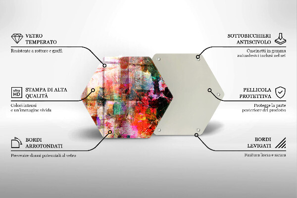 Tocător de bucătărie Abstracția vopselei