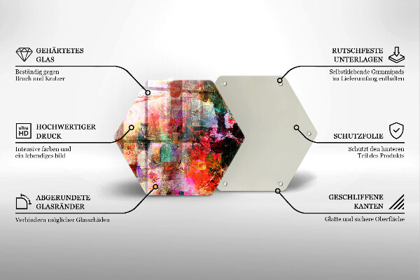 Tocător de bucătărie Abstracția vopselei