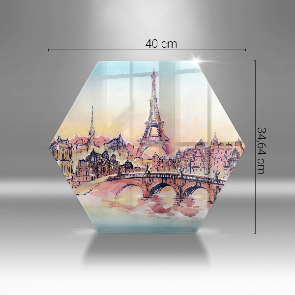Tocător de bucătărie Peisajul Turnului Eiffel din Paris