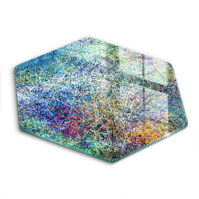 Tocător de bucătărie Abstracție de linii colorate