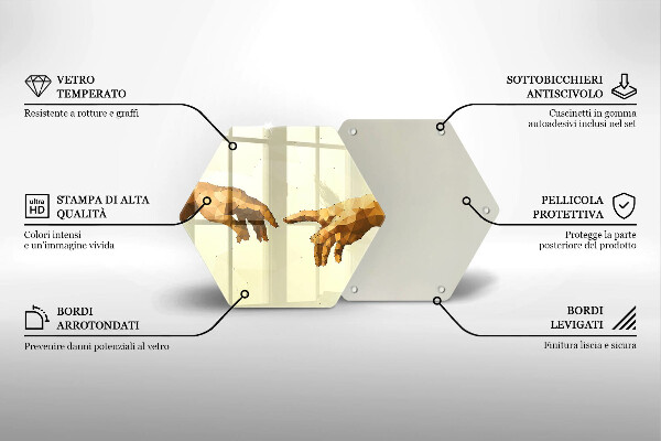 Tocător de bucătărie Crearea mâinilor lui Adam