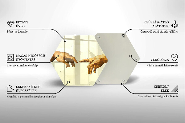 Tocător de bucătărie Crearea mâinilor lui Adam