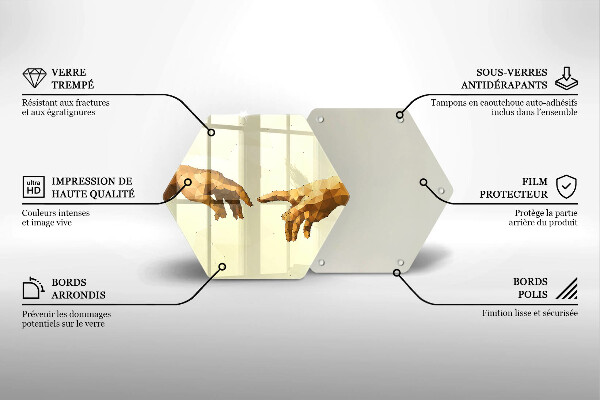 Tocător de bucătărie Crearea mâinilor lui Adam