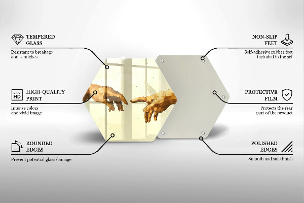 Tocător de bucătărie Crearea mâinilor lui Adam