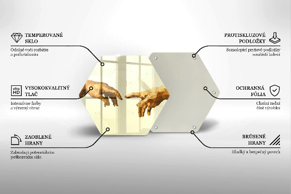 Tocător de bucătărie Crearea mâinilor lui Adam