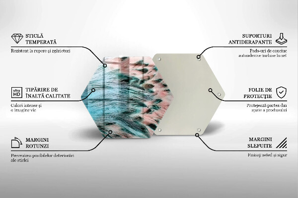 Tocător de bucătărie Pene de pasăre Boho