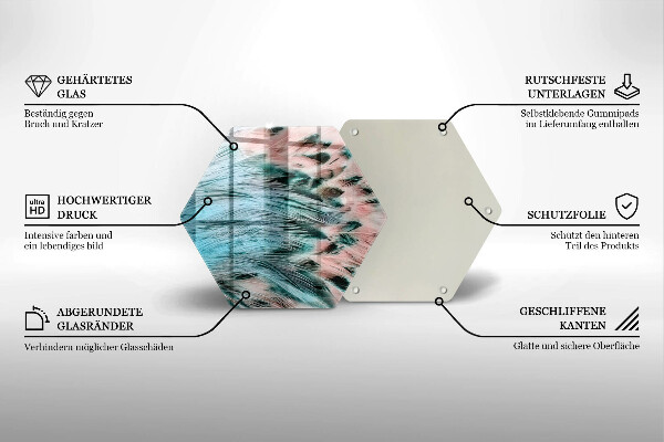 Tocător de bucătărie Pene de pasăre Boho