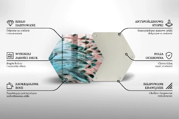 Tocător de bucătărie Pene de pasăre Boho