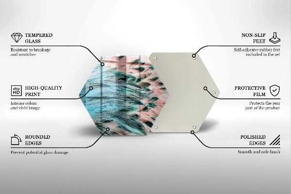 Tocător de bucătărie Pene de pasăre Boho