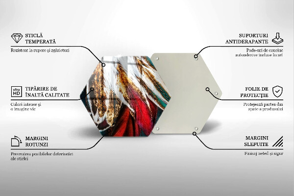 Tocător de bucătărie Pene de pasăre Boho