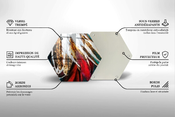 Tocător de bucătărie Pene de pasăre Boho