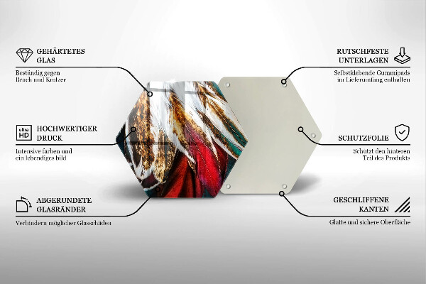 Tocător de bucătărie Pene de pasăre Boho